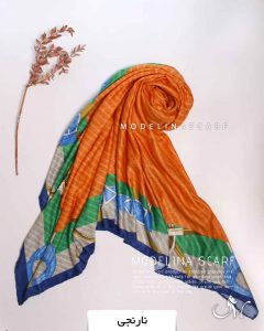 روسری موهر کجراه مدلینا 1186 نارنجی