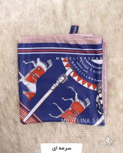 خرید روسری وول سرمه ای