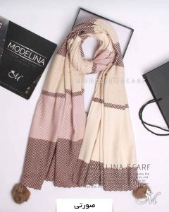 شال موهر جناقی صورتی