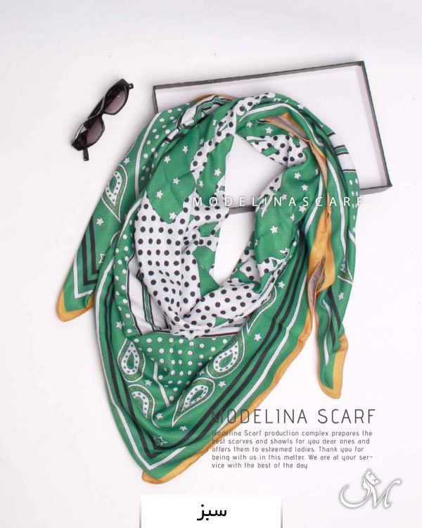 روسری وول جناقی سبز