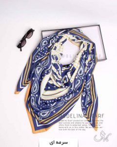 روسری وول جناقی سرمه ای