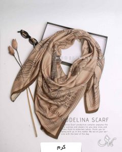 روسری جناقی پاییزه کرم