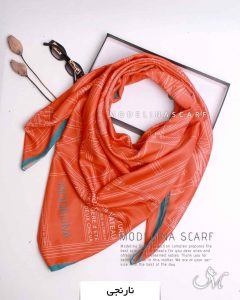 روسری جناقی پاییزه نارنجی
