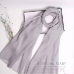 شال ابریشم مجلسی نقره ای