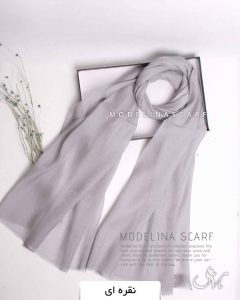 شال ابریشم مجلسی نقره ای