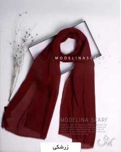 شال ابریشم مجلسی زرشکی