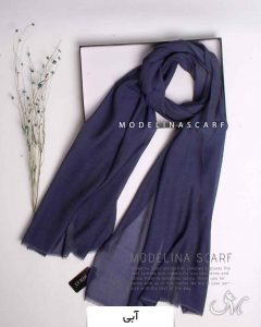 شال ابریشم مجلسی آبی