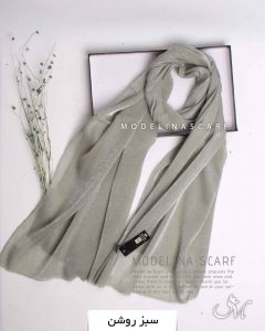 شال ابریشم مجلسی سبز روشن