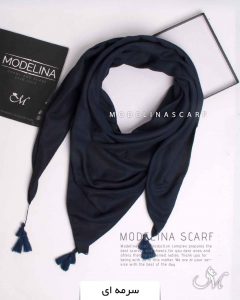 روسری نخی پاییزه سرمه ای