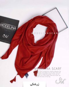 روسری نخی پاییزه زرشکی