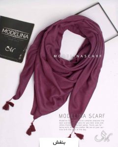 روسری نخی پاییزه بنفش