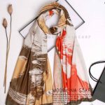 شال نخی پاییزه قهوه ای