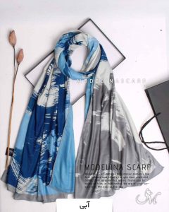 شال نخی پاییزه آبی