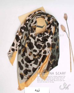 روسری موهر دورو مدلینا1223 زرد