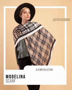 روسری نخی زمستانه تک طرح مدلینا
