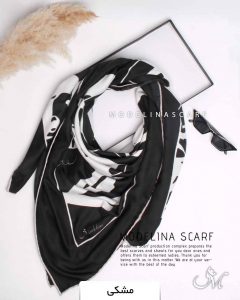 روسری نخی زمستانه اعلاء مدلینا 1226 مشکی