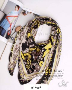 روسری نخی زمستانه اعلاء مدلینا قهوه ای