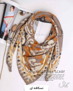 روسری نخی زمستانه اعلاء مدلینا نسکافه ای