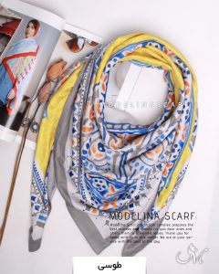 روسری نخی زمستانه طوسی