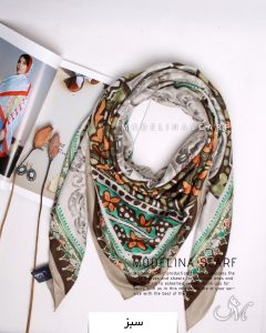 روسری نخی زمستانه سبز