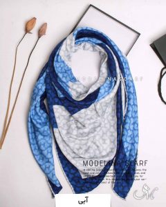 روسری نخی زمستانه اعلاء آبی