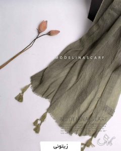 شال پلیسه بهاره زیتونی