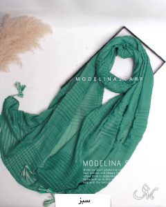 شال پلیسه نخی وارداتی سبز