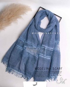 شال نخی بهاره مدلینا 1262 آبی