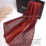 شال حریر ابریشم زرشکی