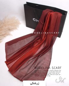 شال حریر ابریشم زرشکی