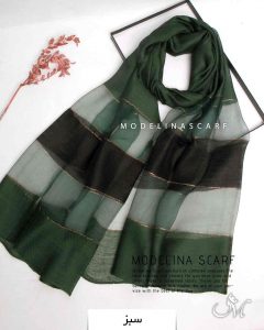 شال حریر ابریشم وارداتی سبز