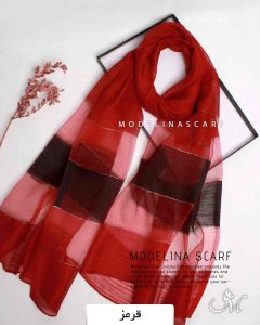 شال حریر ابریشم وارداتی قرمز