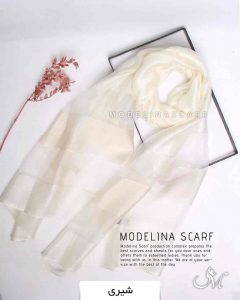 شال حریر ابریشم وارداتی شیری