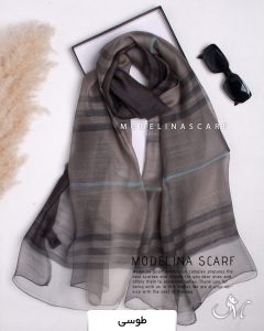 شال حریر ابریشم وارداتی مدلینا طوسی