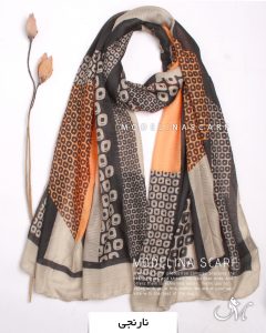 شال نخی بهاره مدلینا1283 نارنجی