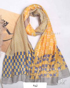 شال نخی بهاره مدلینا 1284 زرد