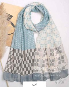 شال نخی بهاره مدلینا 1284 آبی
