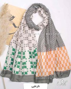 شال نخی بهاره مدلینا 1284 نارنجی