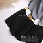 شال نخی سکه ای طوسی-مشکی