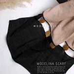 شال نخی سکه ای کرم-مشکی