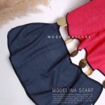 شال نخی سکه ای سرخابی-سرمه ای