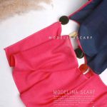 شال نخی سکه ای سرمه ای-سرخابی