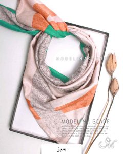 روسری ابریشم اصل مدلینا سبز