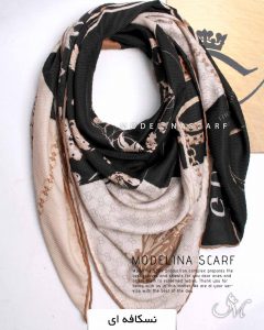 روسری نخی طرح گوچی نسکافه ای