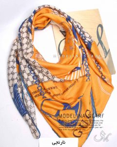 روسری نخی طرح گوچی نارنجی