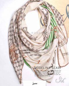 روسری نخی طرح گوچی سبز