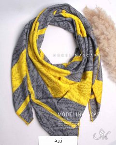 روسری نخی بهاره زرد
