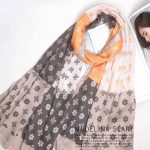 شال نخی بهاره مدلینا نارنجی