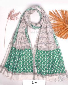 شال نخی بهاره مدلینا 1296 سبز