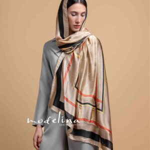 1267 m1 شال ابریشم تک طرح وارداتی مدلینا